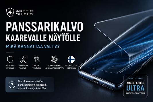 Panssarikalvo kaarevalle näytölle – Arctic Shield Ultra ja opas oikean näytönsuojan valintaan