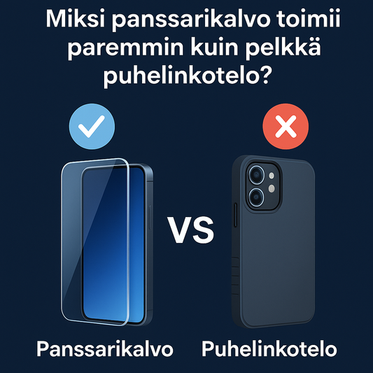 Panssarikalvo vs puhelinkotelo – näyttösuojan ja kotelon suojausvertailu 2025