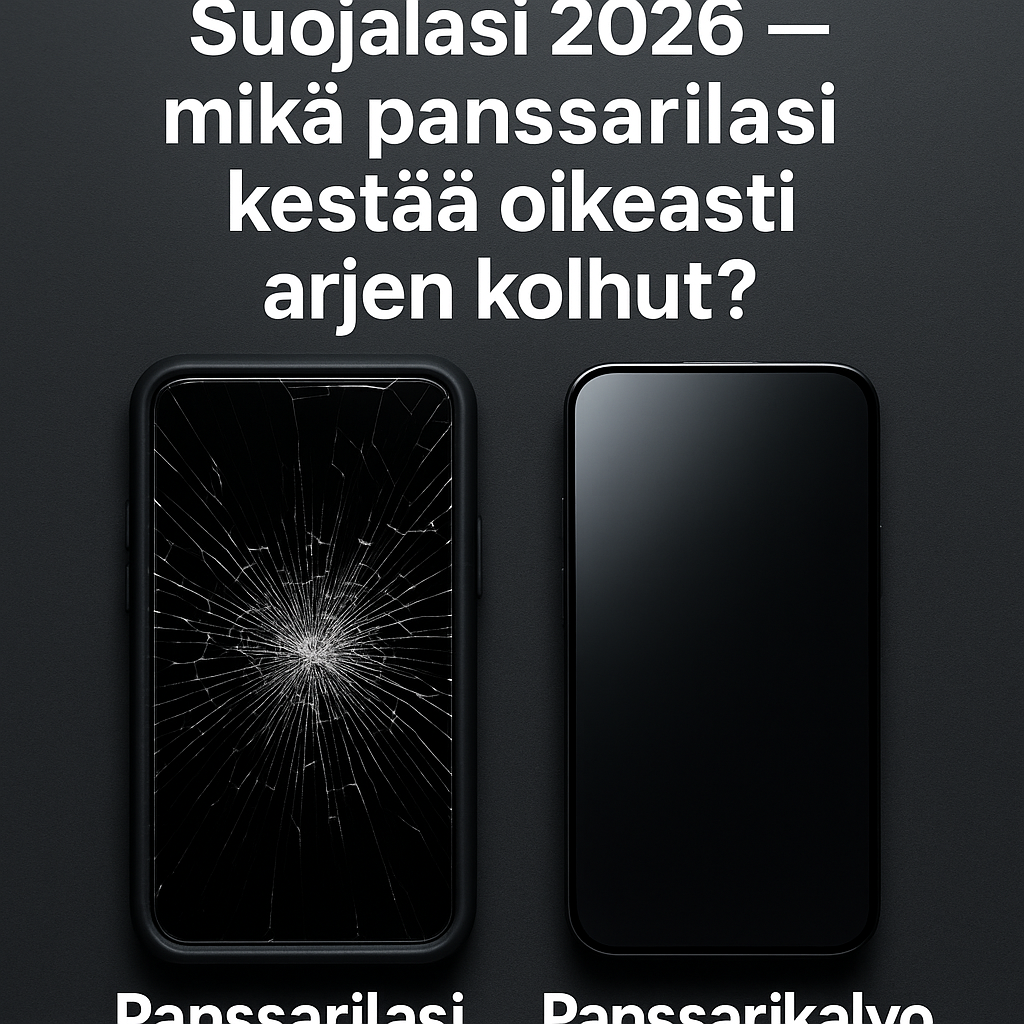 Suojalasi 2026 – vertailukuva panssarilasin ja panssarikalvon kestosta arjen kolhuissa.