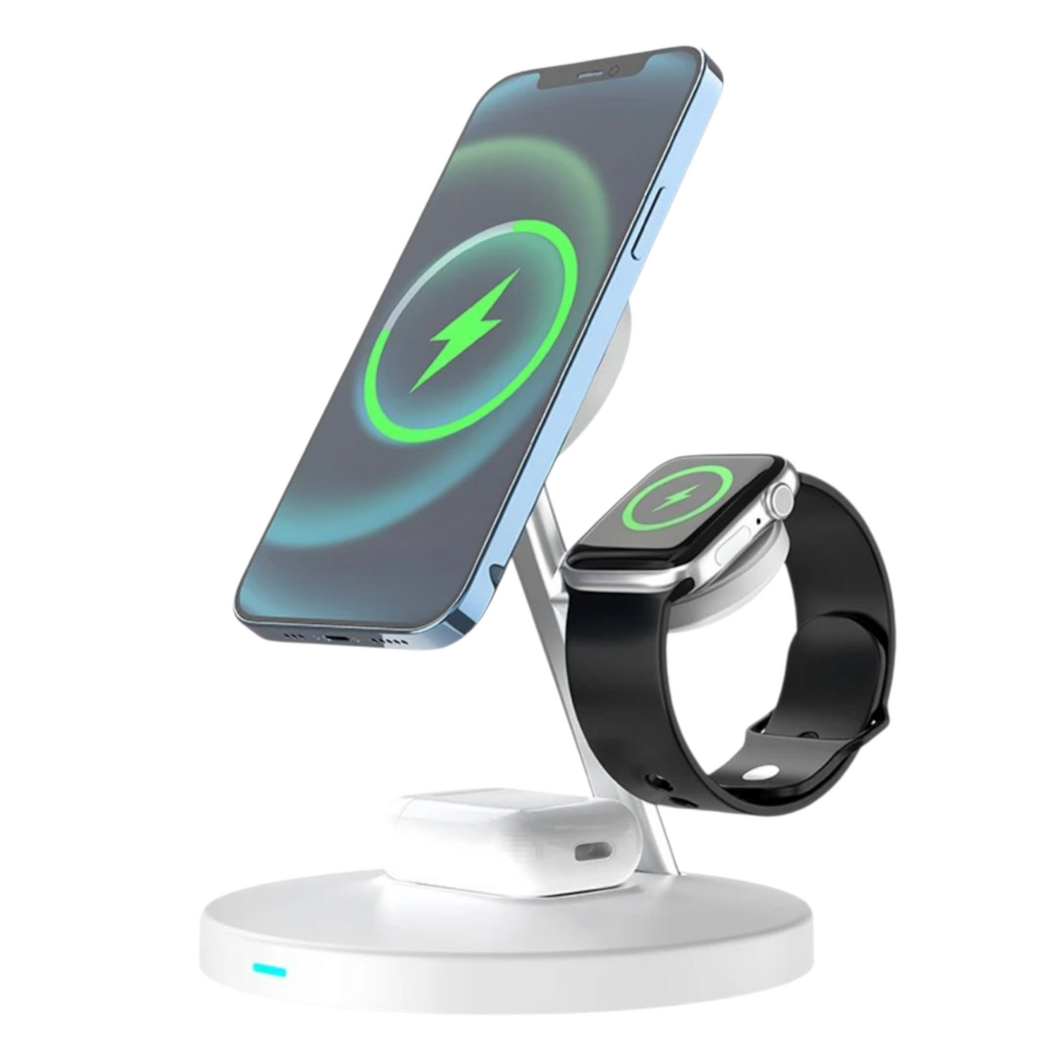 MagSafe All-in-One langaton latausteline iPhonelle, Apple Watchille ja AirPodseille – valkoinen