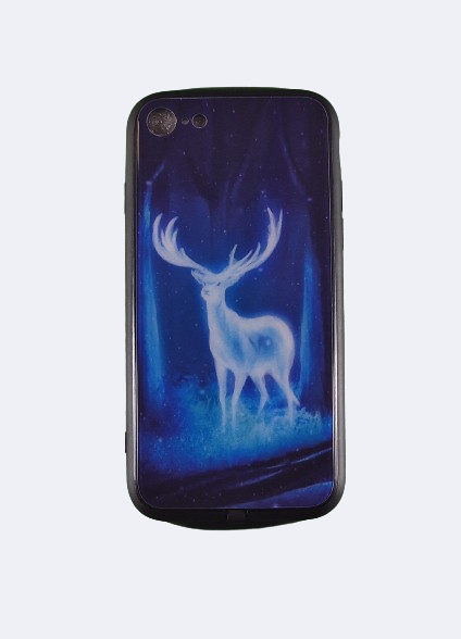 iPhone 7/8/Se Glowing LED Protective Case Deer Blue