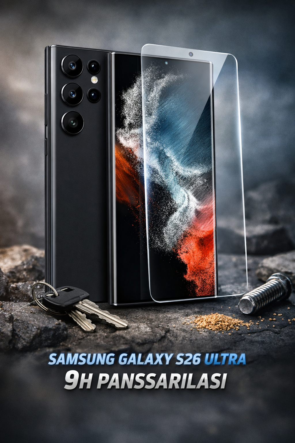 Samsung Galaxy S26 Ultra panssarilasi 9H – kirkas näytönsuoja joka suojaa näyttöä naarmuilta ja iskuilta