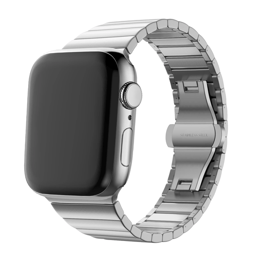 Hopeinen Apple Watch metalliranneke ruostumattomasta teräksestä