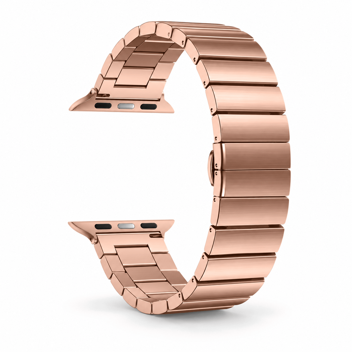 Ruusukultainen Apple Watch metalliranneke metallisella linkkirakenteella
