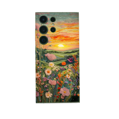 Kesäilta auringonlaskulla puhelimeen asennettuna