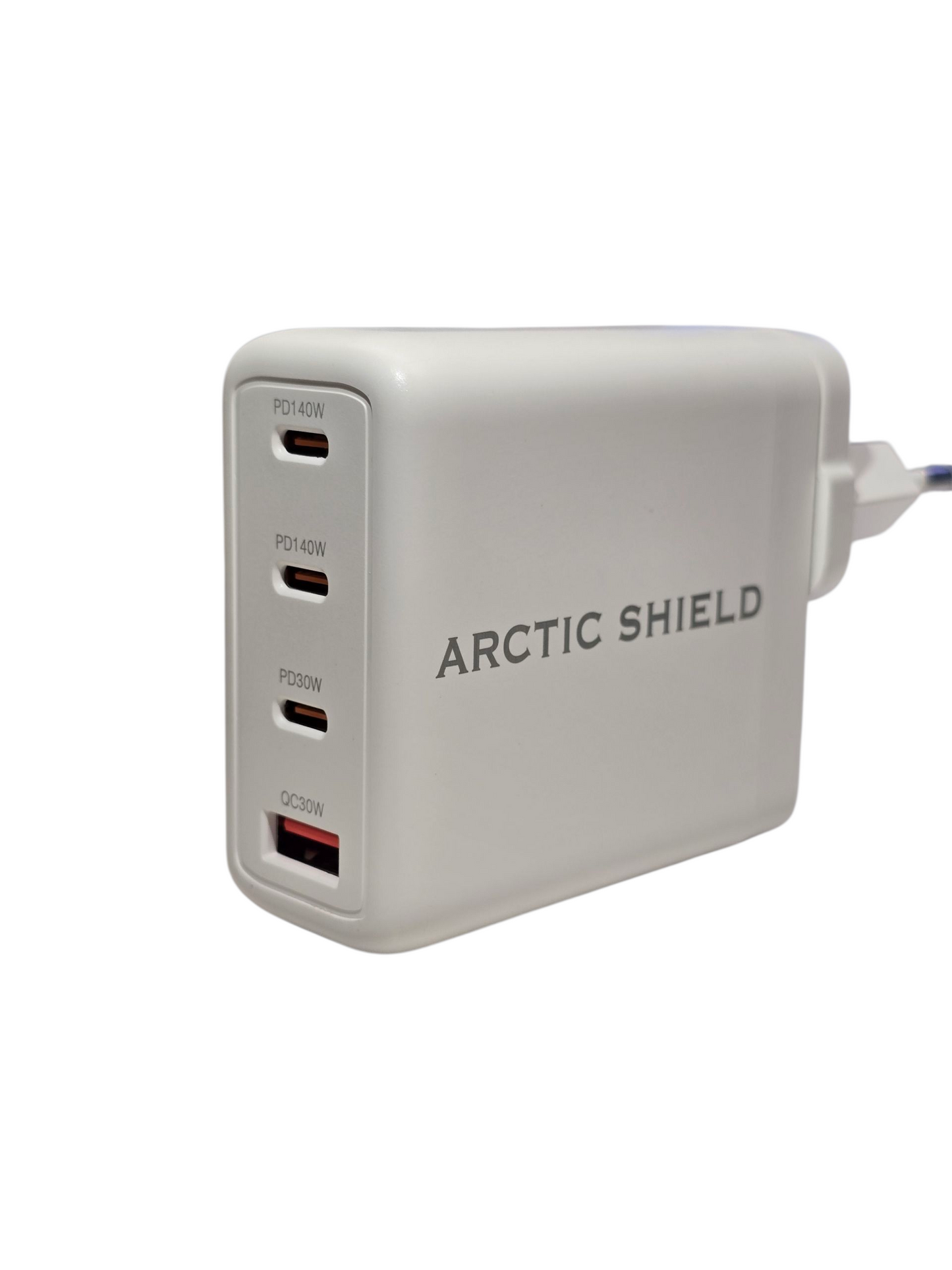 Arctic Shield erittäin tehokas 140W USB-C PD GaN laturi viistosta