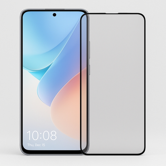 Honor 200 Lite puhelin ja Ultra panssarikalvo vierekkäin, lasimainen ja ohut näyttösuoja