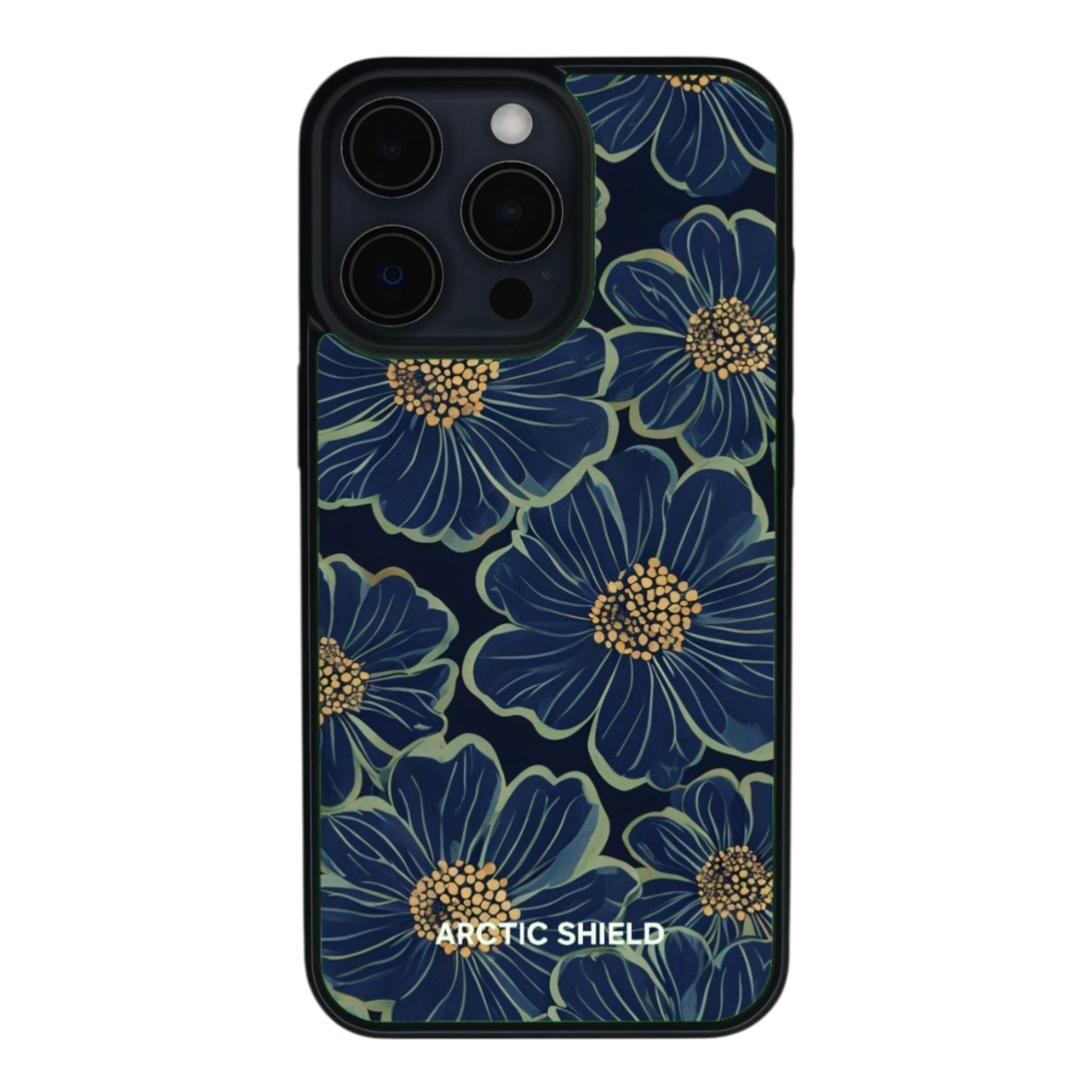 iPhone 11 Magsafe kuori – kukkakuvioitu sininen design
