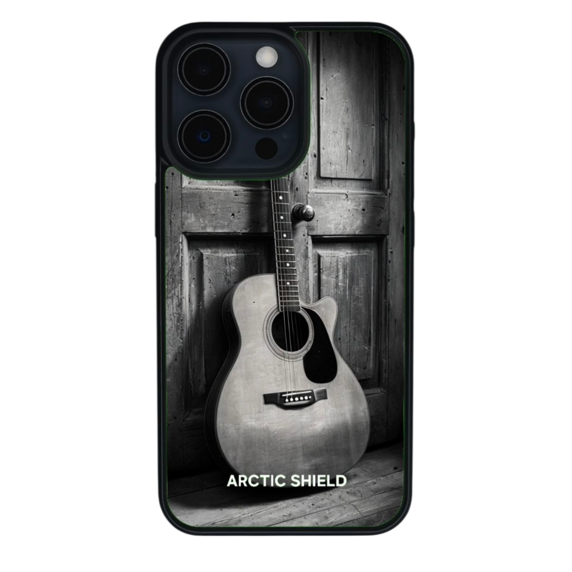 iPhone 11 Pro Max Magsafe kuori – musiikkiaiheinen kitara ja ovitausta Arctic Shield