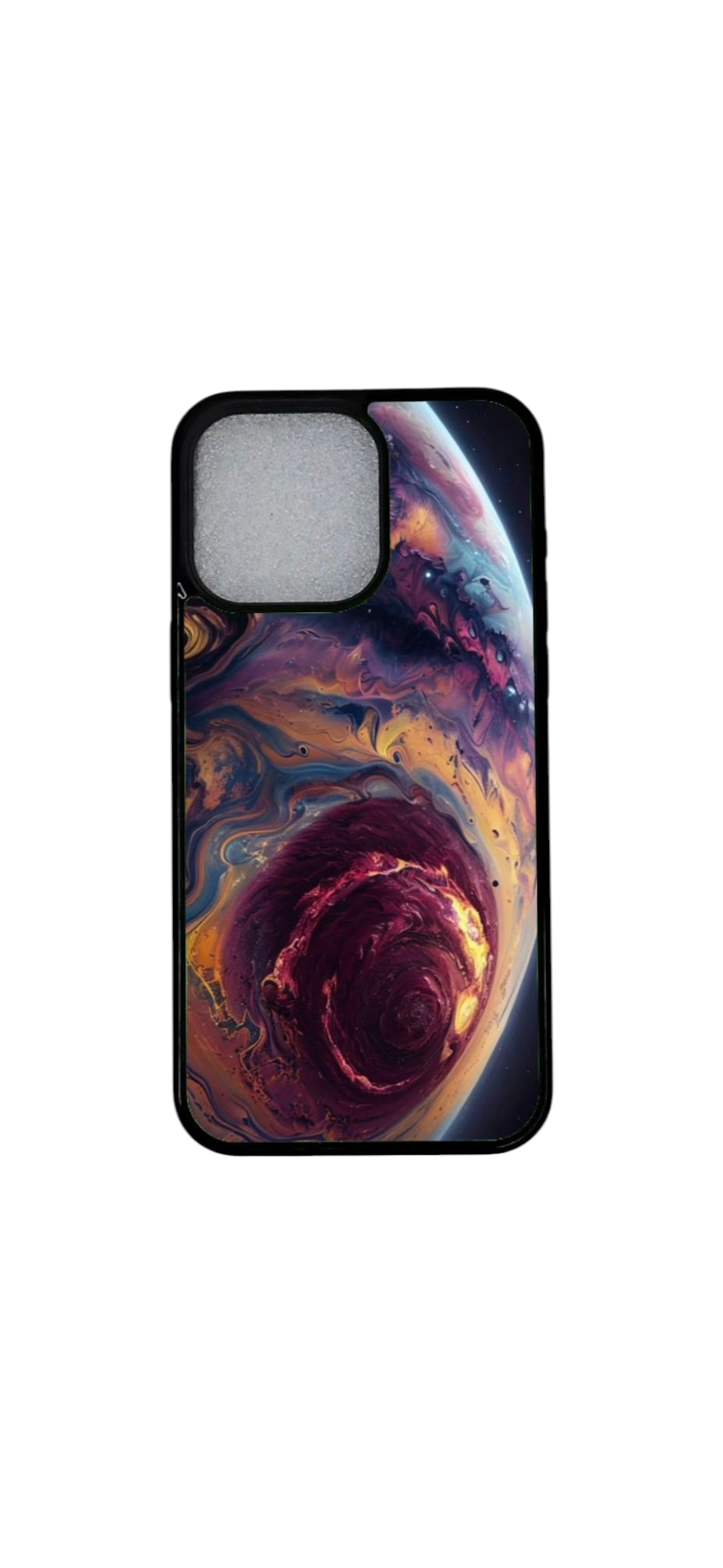 iPhone 12 Pro kuori pyörreavaruus-designilla edestä