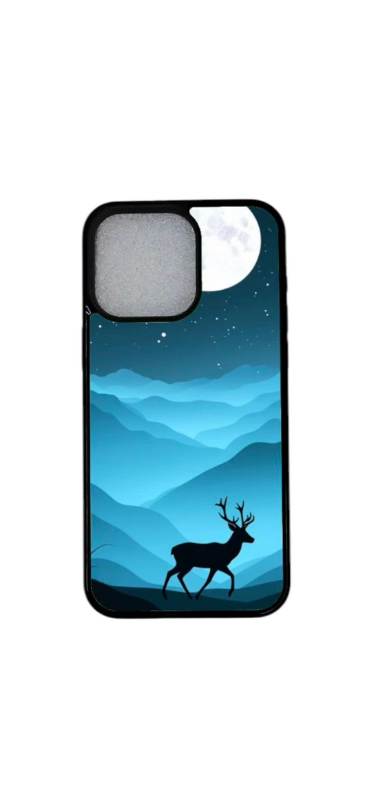 🦌 iPhone 12 Pro Magneettinen Suojakuori – Peura & Yövuoret 🌕