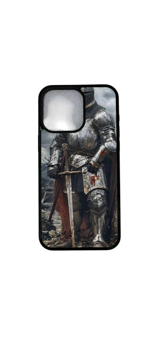 iPhone 12 Pro magneettinen kuori – ritari täysvarustuksessa ja miekka edessä