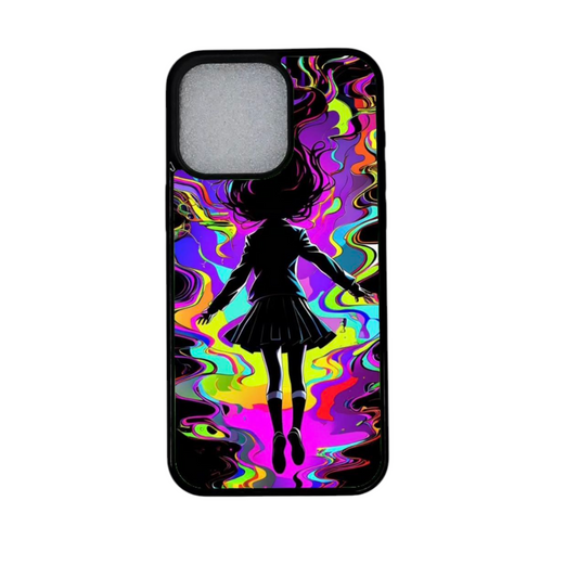 iPhone 12 Pro magneettikuori psykevärinen tyttödesign