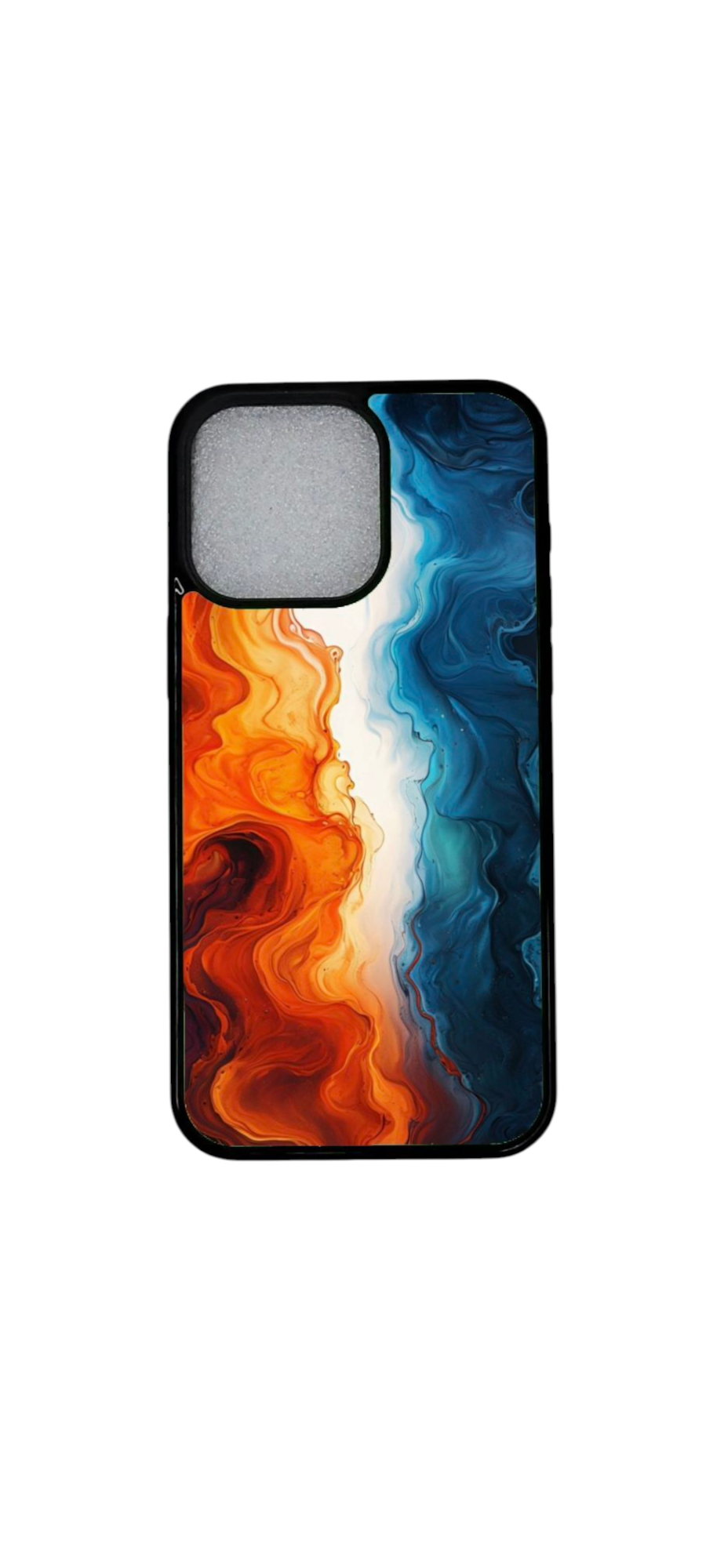 iPhone 12 magneettinen suojakuori tuli ja jää -designilla – etunäkymä