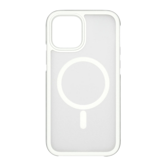 iPhone 14 Pro Max magneettinen valkoinen kuori kirkkaalla taustalla