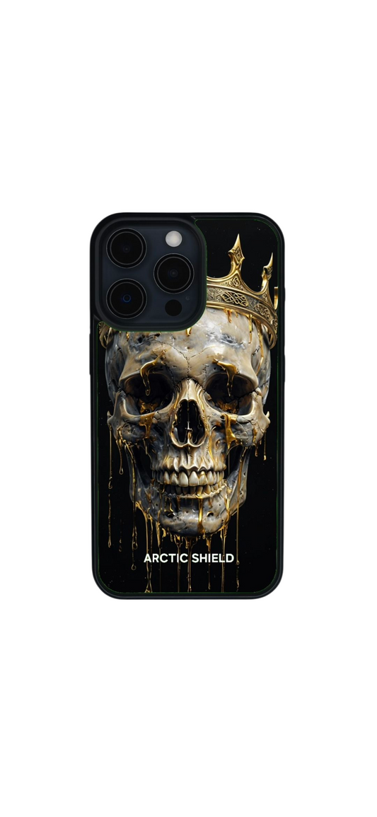 iPhone 16 Pro suojakuori kallokruunu – kruunupääkallo kuosi premium iPhonelle