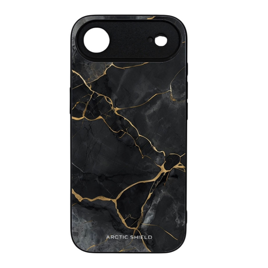 iPhone 17 Air suojakuori musta marmori kulta MagSafe yhteensopiva Arctic Shield
