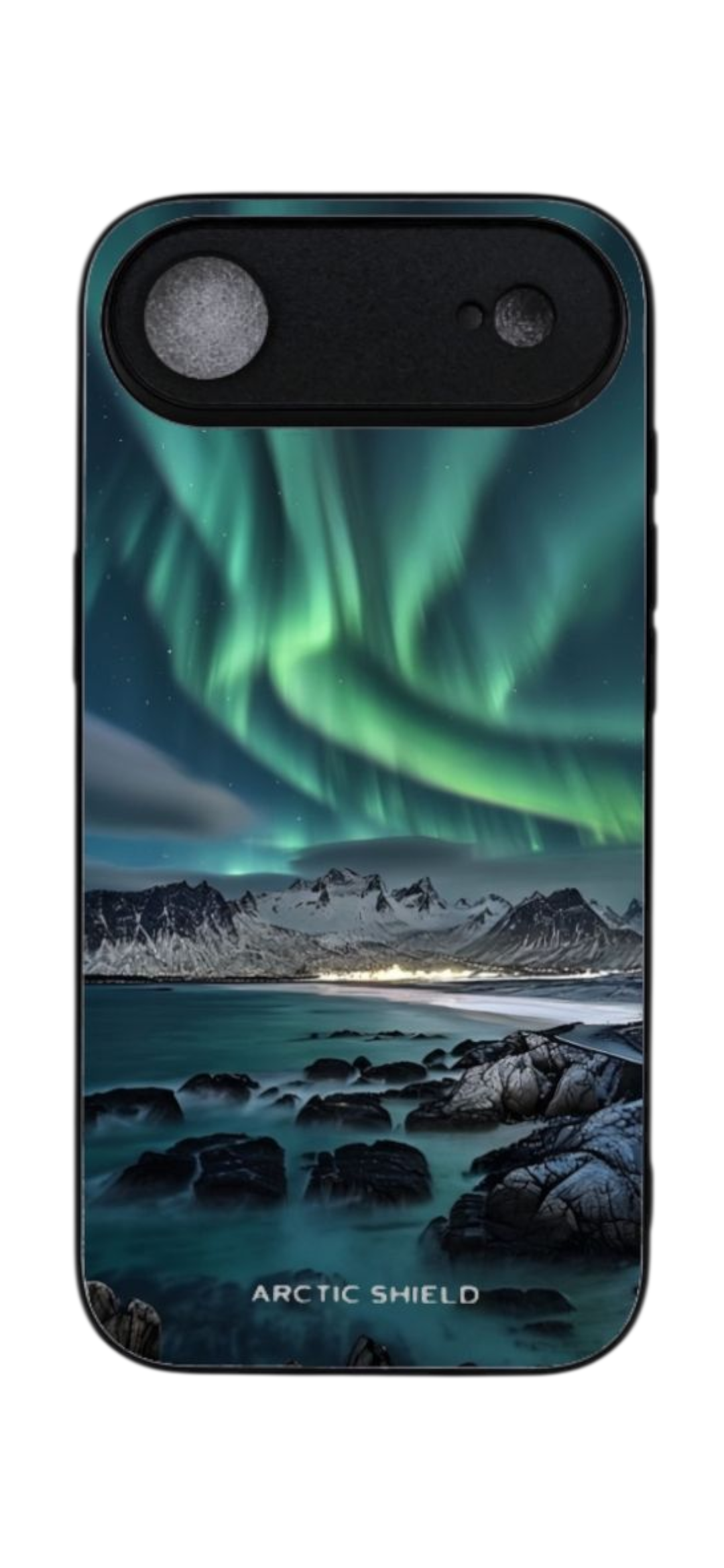 iPhone 17 Air MagSafe suojakuori kova pinta ja kohotettu kameransuoja revontulet kuosi