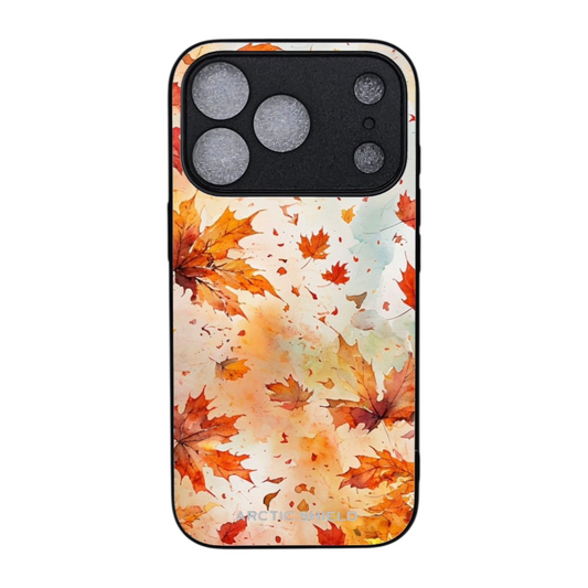 iPhone 17 Pro Max suojakuori MagSafe yhteensopiva – Arctic Shield syksyn lehdet oranssi punainen design


