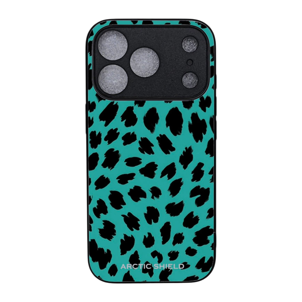 iPhone 17 Pro Max suojakuori MagSafe yhteensopiva – Arctic Shield turkoosi leopardikuvio

