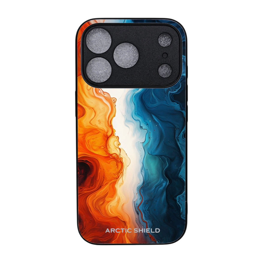 iPhone 17 Pro Max suojakuori tulipalo ja jää kuosi MagSafe yhteensopiva Arctic Shield