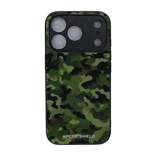 iPhone 17 Pro suojakuori MagSafe yhteensopiva – Arctic Shield maastokuvio camouflage design

