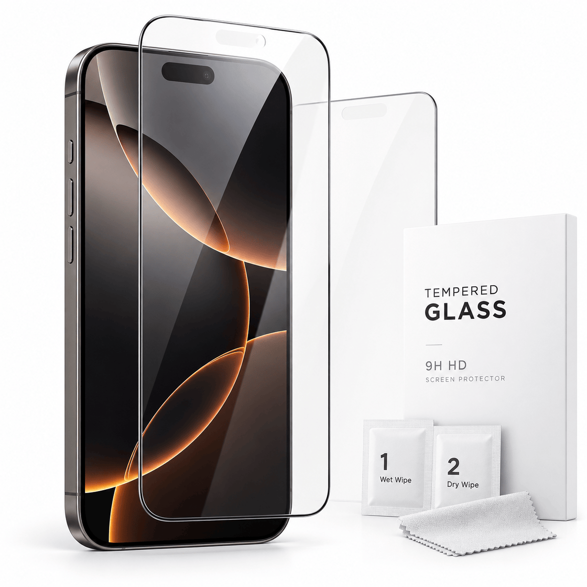 iPhone 18 Pro Max 9H HD panssarilasi näytön suojaksi