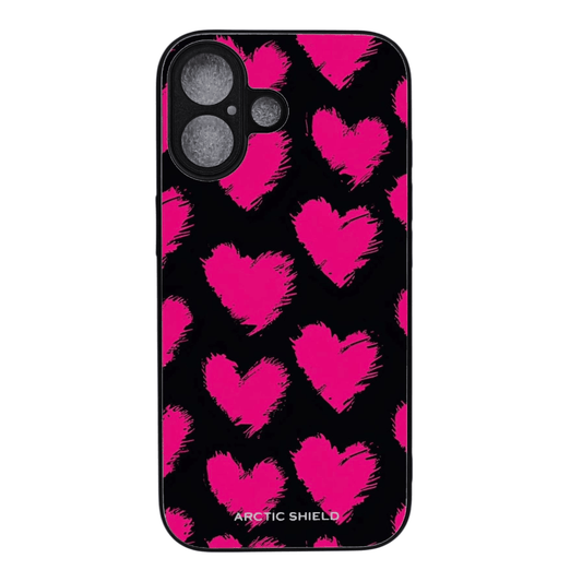 iPhone 18 Pro Max MagSafe-yhteensopiva suojakuori, Pink Hearts – kuosin esimerkkikuva 1