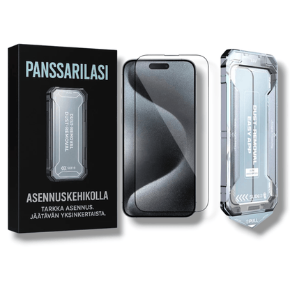 iPhone 18 Pro panssarilasi ja asennuskehikko