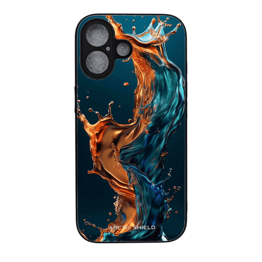 iPhone 18 Pro MagSafe-yhteensopiva suojakuori, Liquid Fire & Water – kuosin esimerkkikuva 1