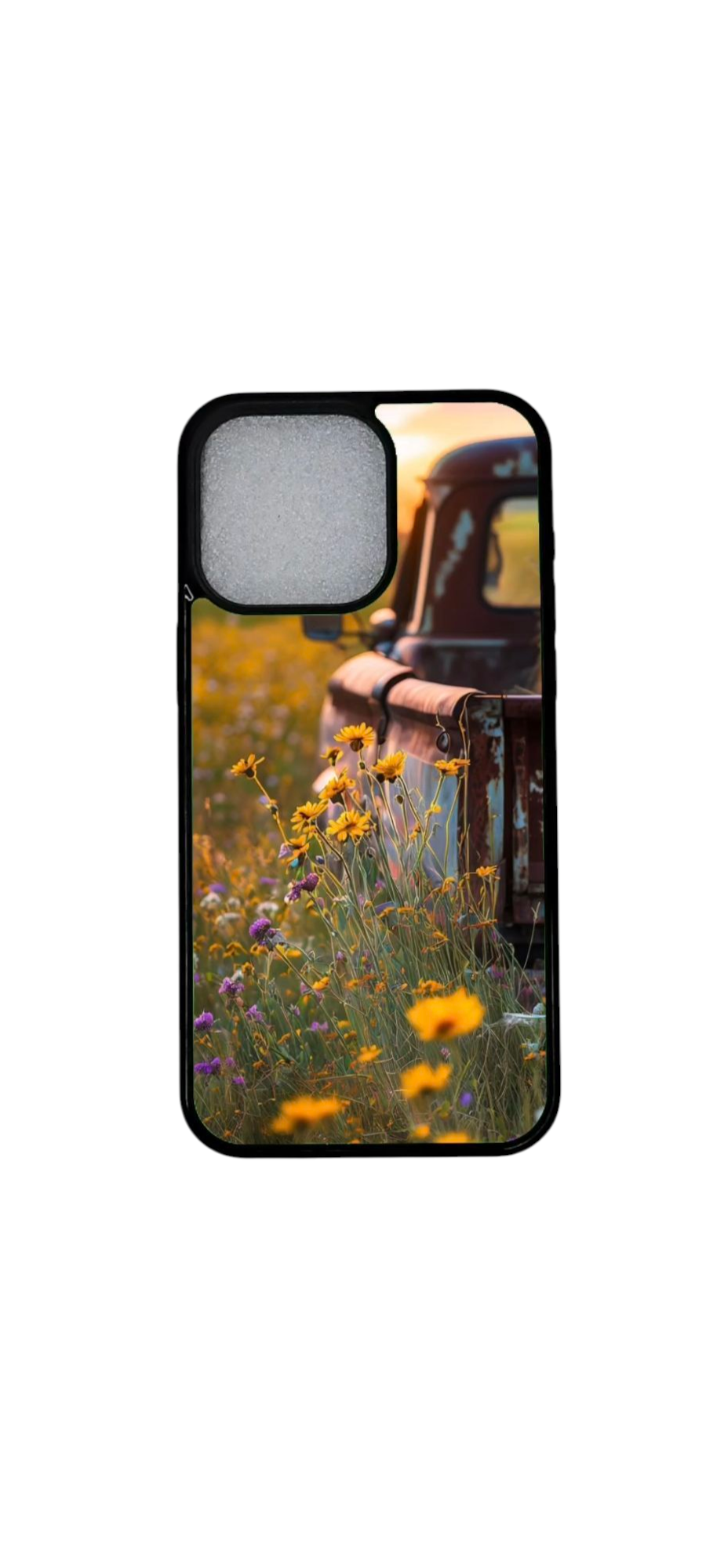 iPhone 12 Pro magneettinen kuori – kukkaketo ja lava-auto takaa