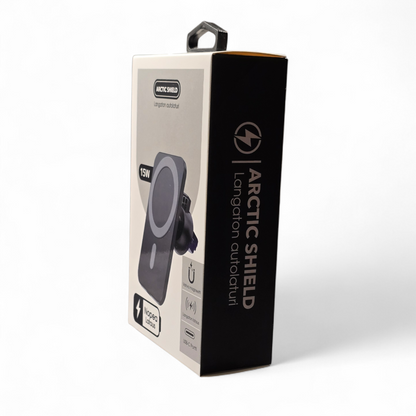 MagSafe autolaturi autoon – Arctic Shield magneettinen iPhone-autolaturi ilmastointiritilään