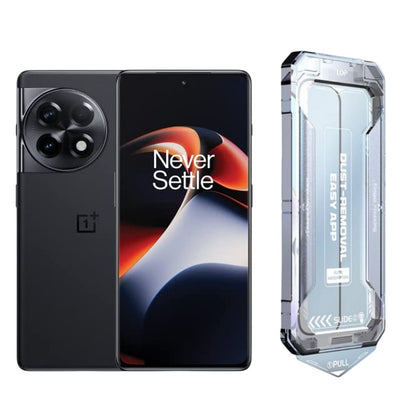 OnePlus 11R privacy panssarilasi asennuskehikolla