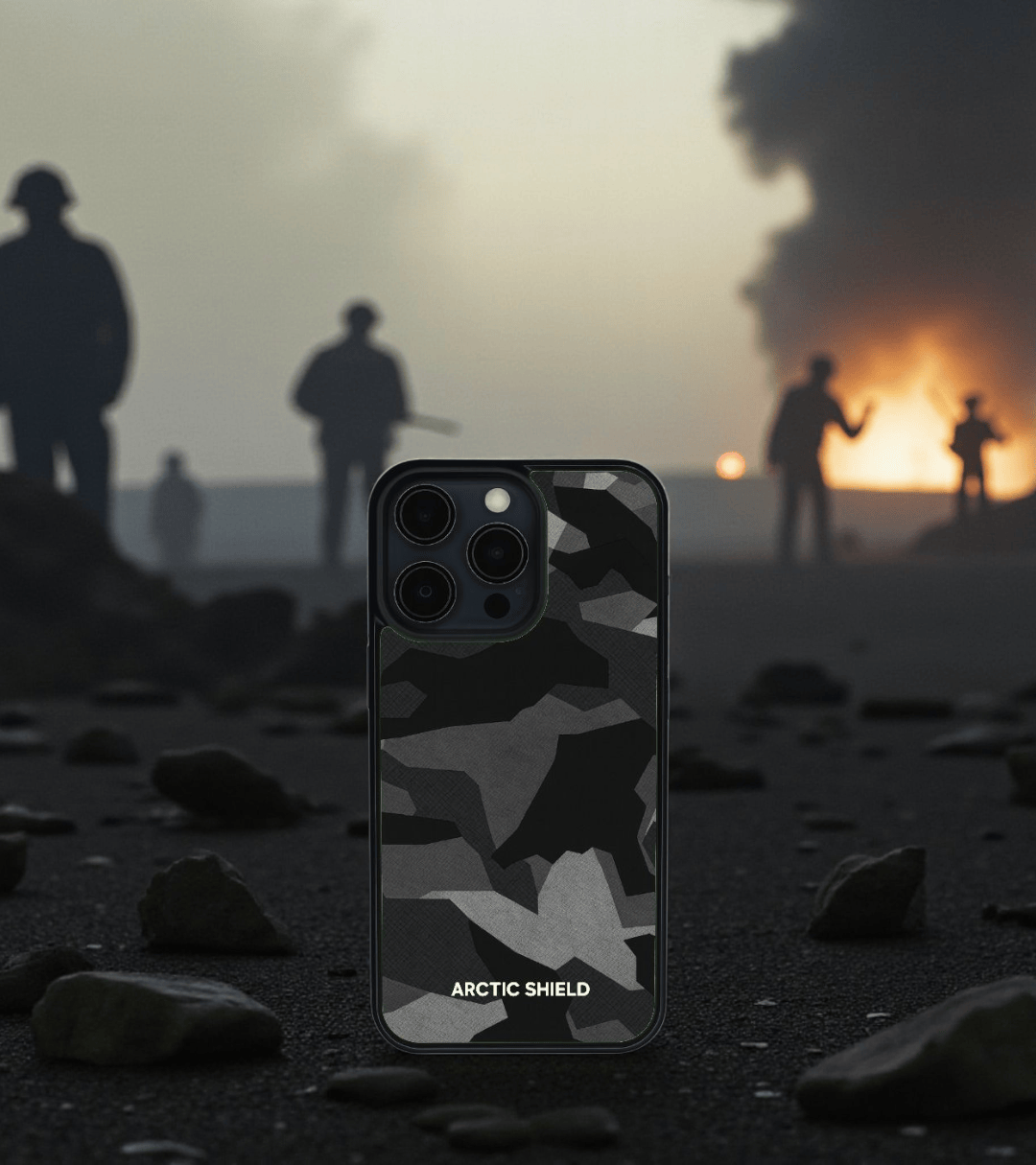 OnePlus 15 suojakuori – Black Camo – kuosin esimerkkikuva 2
