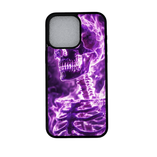 OnePlus 15 suojakuori – Purple Flame Skull – kuosin esimerkkikuva 1