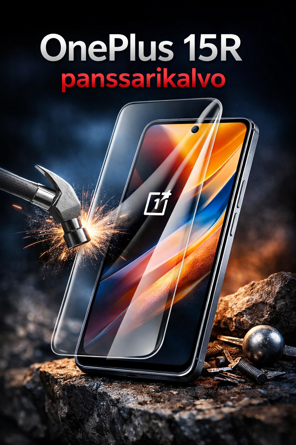 OnePlus 15R panssarikalvo – Arctic Shield Ultra panssarikalvo lasimaisella tuntumalla ja iskunkestävällä rakenteella
