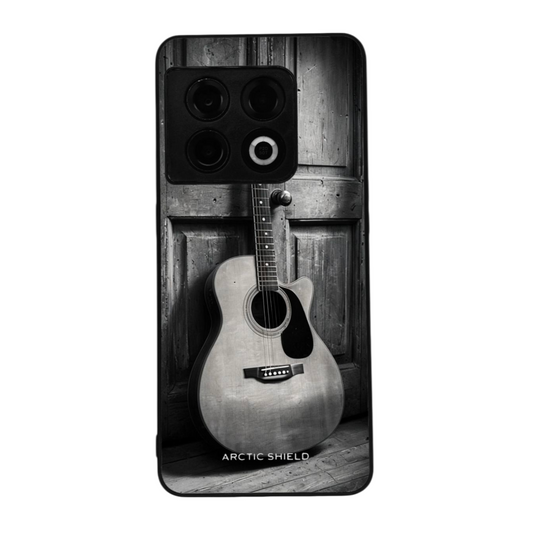 OnePlus 7 / 6T suojakuori Arctic Shield – akustinen kitara mustavalkoinen design