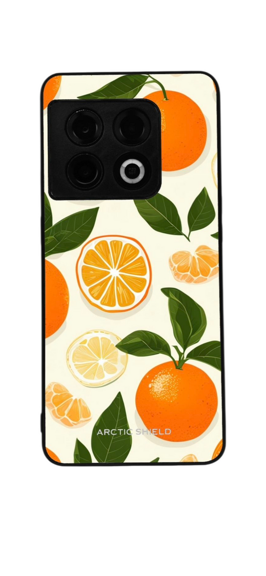 OnePlus 7T Pro Arctic Shield -suojakuori – oranssi sitruskuosi ja raikas design