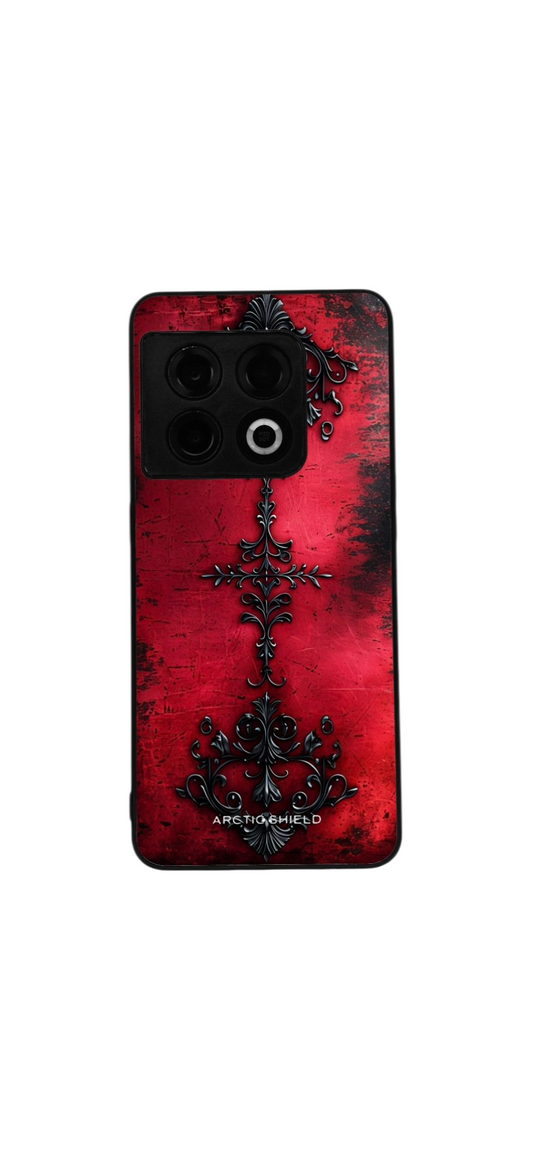 OnePlus Nord 2 suojakuori Arctic Shield – punamusta koristekuosi