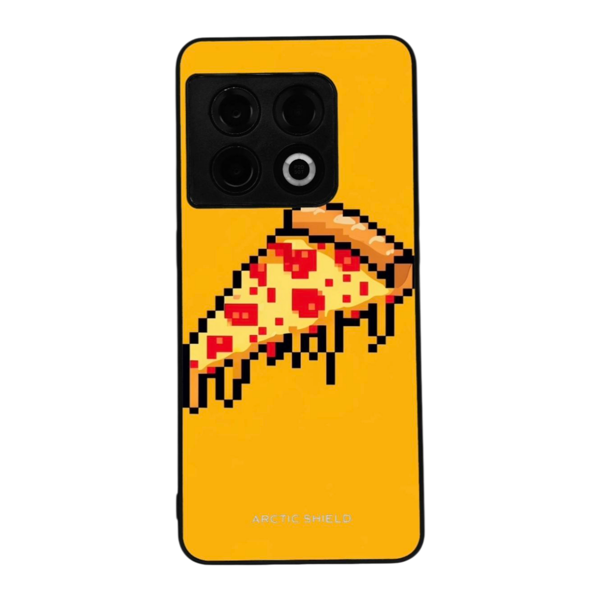OnePlus Nord CE 2 kuori – keltainen tausta ja pizzapala