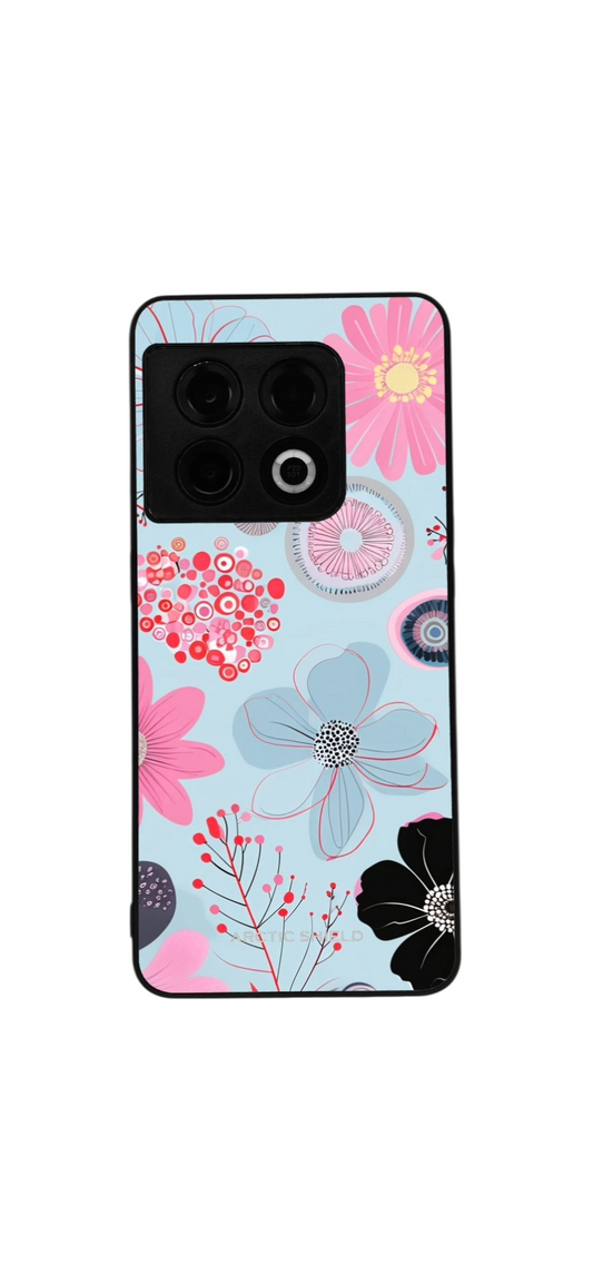 OnePlus Nord CE 3 Lite Floral Bloom -suojakuori – vaaleansininen kukkakuosi, mattapinta, iskunkestävä design