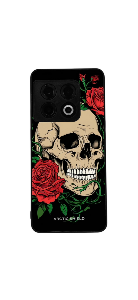 OnePlus Nord CE 3 Lite Rose Skull -suojakuori – kallon ja ruusujen kuviointi