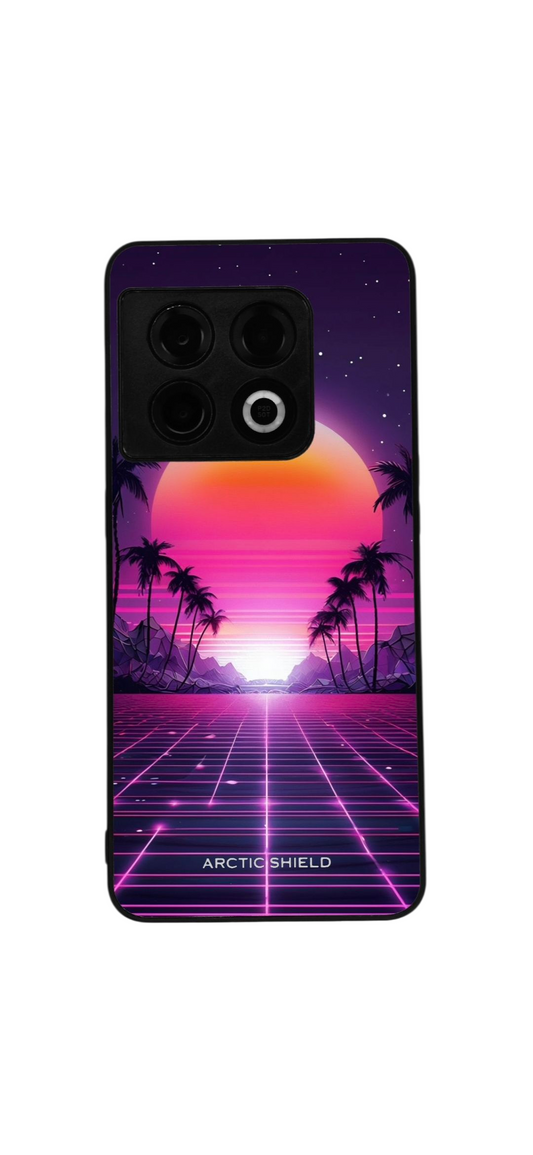 OnePlus Nord CE Arctic Shield suojakuori – neon sunset retrowave tyyli