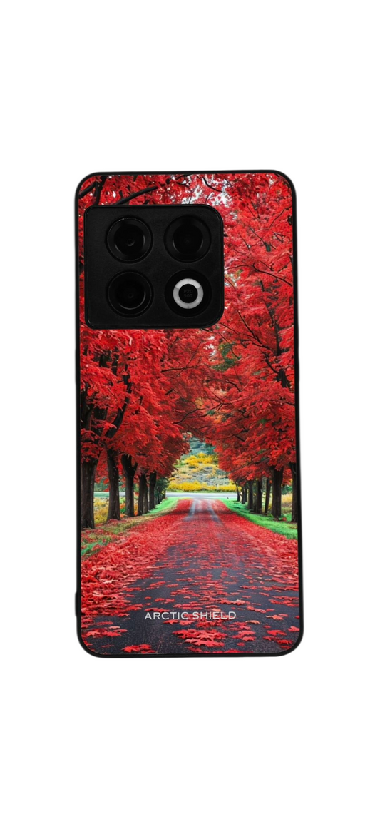OnePlus Nord CE Arctic Shield kuori – punaiset syyspuut ja tie