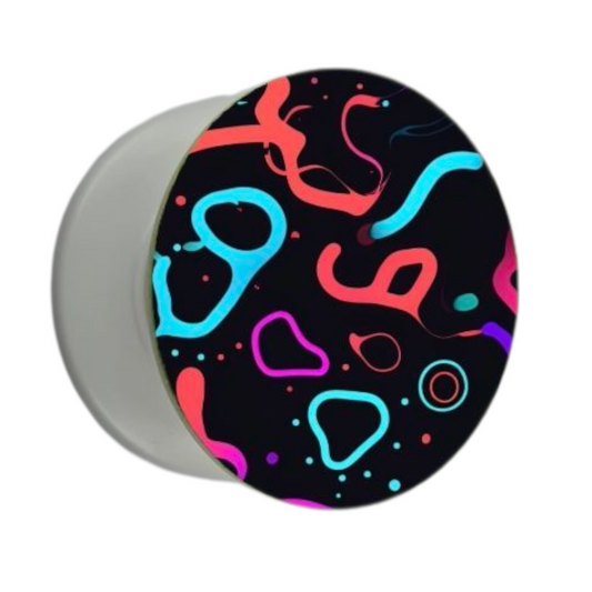 Puhelimen pidike Ø47 mm neon-kuvioilla – mobiilikauppa.com