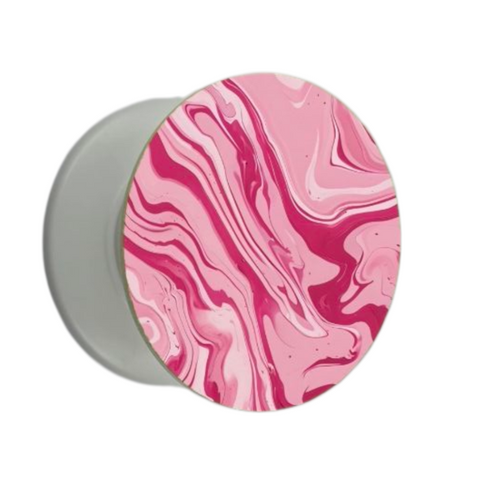 Puhelimen pidike Ø47 mm pink marble -kuosilla – mobiilikauppa.com