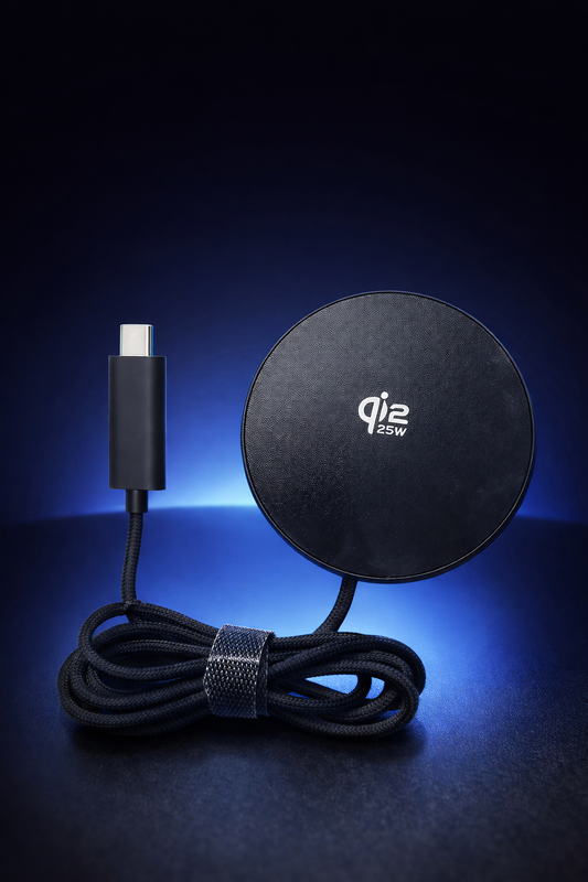 Qi2 laturi 25W magneettinen langaton USB-C pikalaturi iPhone 15 ,16 ja 17