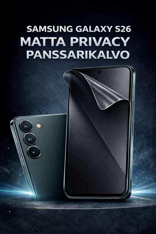 Samsung Galaxy S26 Matta Privacy panssarikalvo – sivulta katselun estävä ja halkeamaton näytönsuoja, Arctic Shield