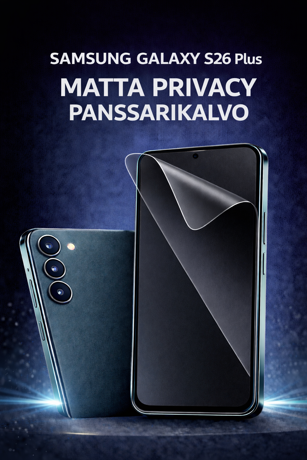 Samsung Galaxy S26 Plus Matta Privacy panssarikalvo – sivulta katselun estävä ja heijastamaton näytönsuoja, Arctic Shield