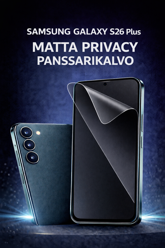 Samsung Galaxy S26 Plus Matta Privacy panssarikalvo – sivulta katselun estävä ja heijastamaton näytönsuoja, Arctic Shield